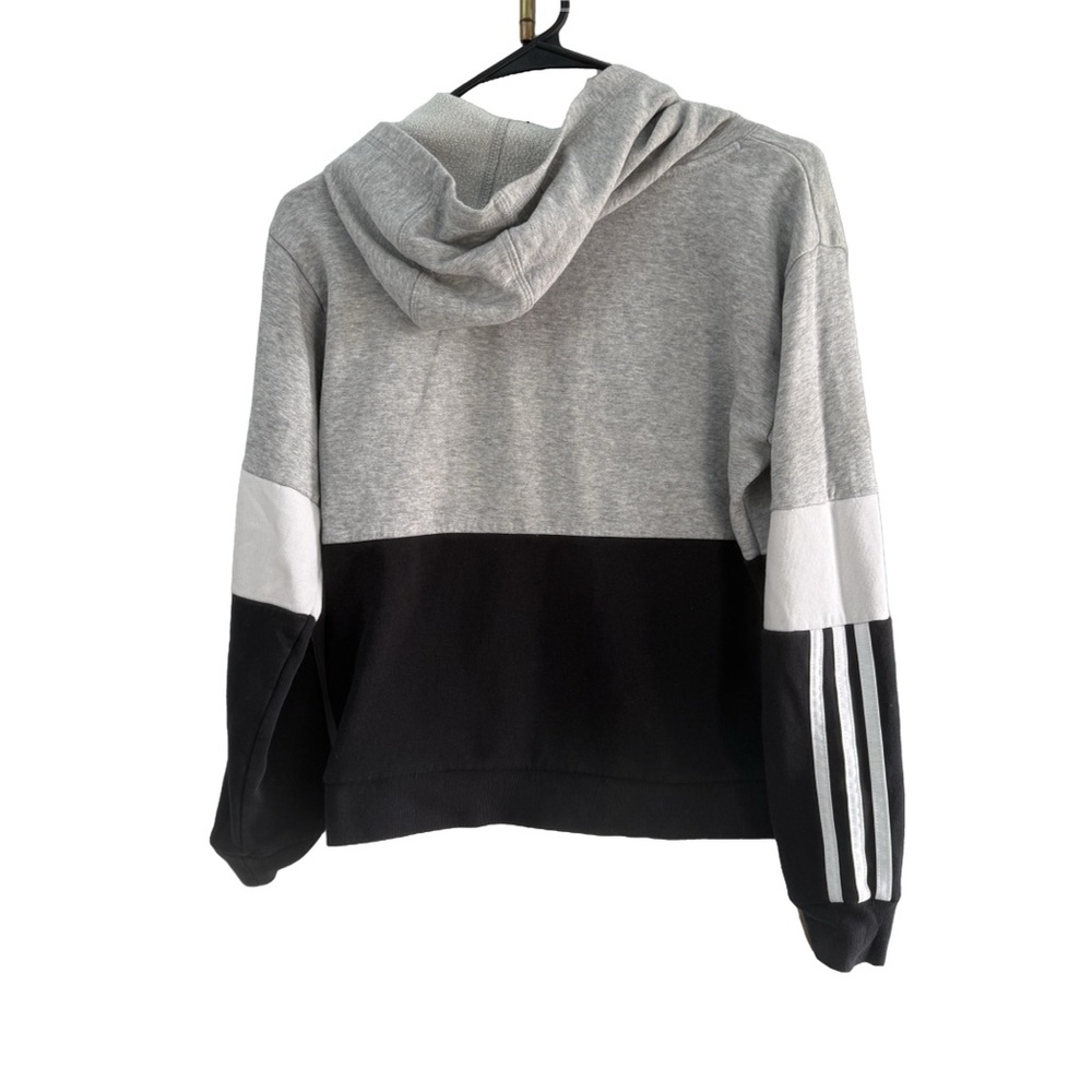 Adidas boys, black white and gray hoodie size Medium 10/12 - Picture 2 of 7